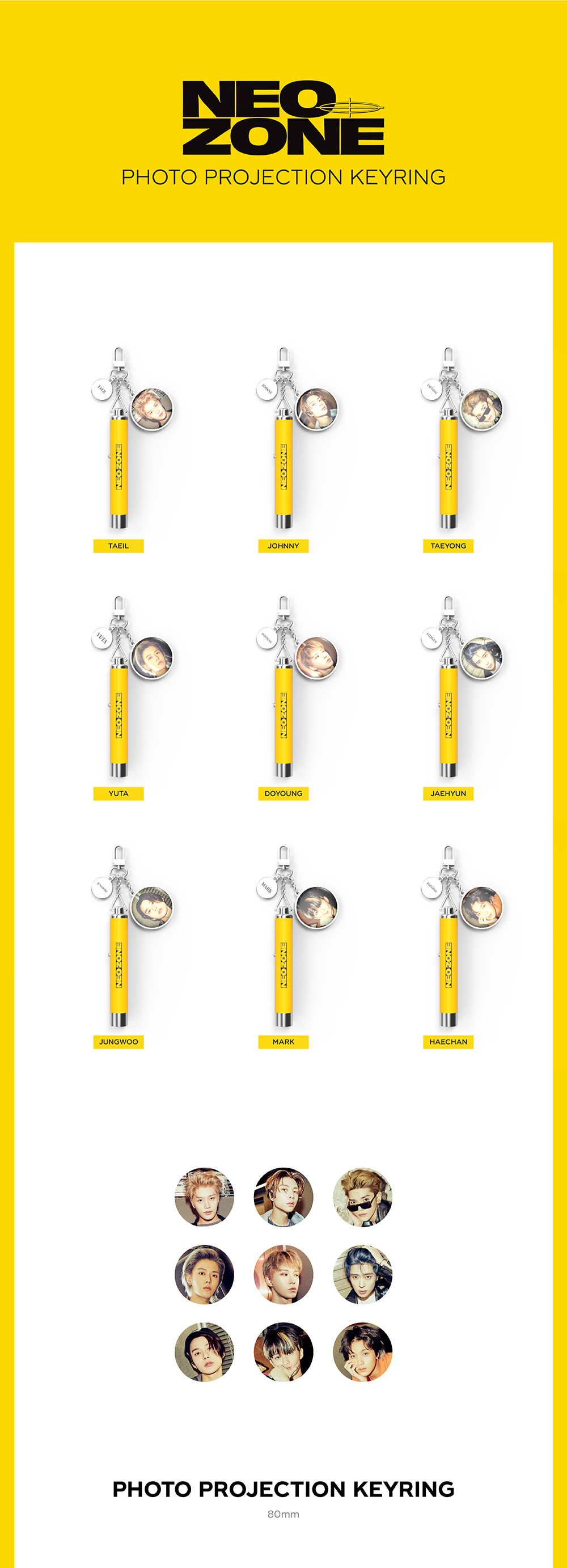 NCT #127 NEO ZONE PHOTO PROJECTION KEYRING - Kpop USA
